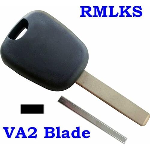 RMLKS Car Key shell Transponder Key Blank Case Uncut Blade Fit For Citroen C2 Chip Key Fob For Peugeot Car Key Blank