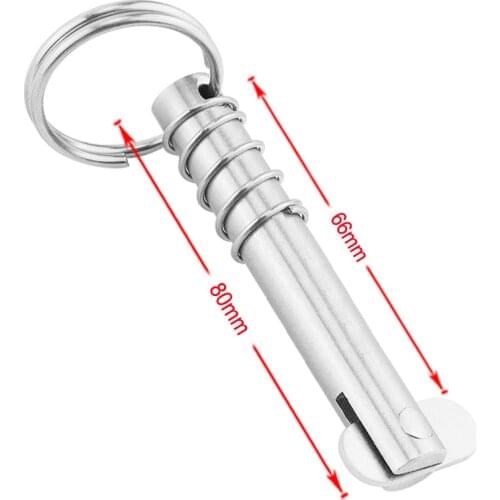 Quick Release Boat Pins, Bimini Top Hinge Pin, 316 Stainless Boat Top Deck Hinge for Ship Outfitting- Quick Removable, 10x80mm
