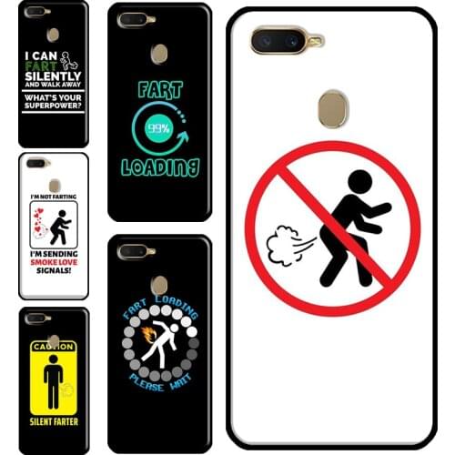 No Farting Sign Funny Farts Cover For OPPO A3S A5S A1K A31 A53 A5 A9 2020 A15 A52 A72 A83 A91 Reno 2 Z 4 Pro F5 Case
