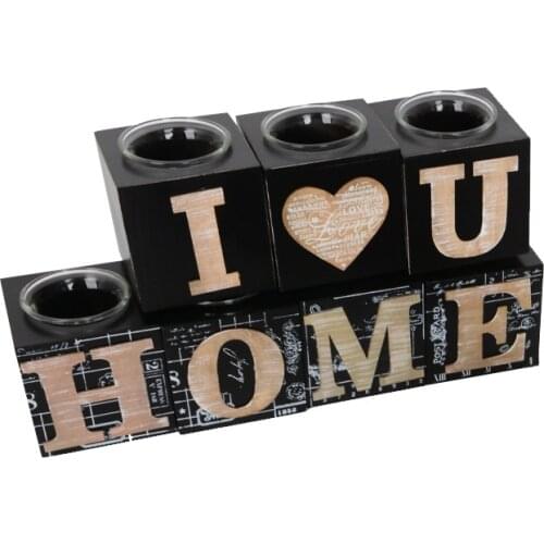 European Wood Box Crafts Decoration Modern Art Ornament Storage Box Home Decorations Accessories Desktop Candlestick Decor
