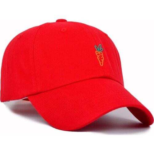 Cartoon Carrot embroidery cotton Casquette Baseball Cap Adjustable Snapback Hats for men and women 196