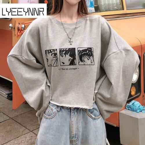 Женские короткие толстовки LYEEYNNR China At AliExpress