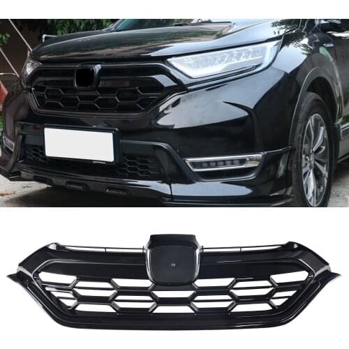 Modified For CRV Front Grill For CRV 2018 2019 2020 Front Bumper Mesh Cover Racing Grills ABS Bumper Grilles Cover Grille