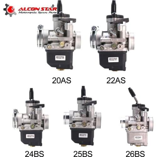 Alconstar-Dellorto PHBL 20AS 22A 24AS 25BS 26BS Motorcycle Carburetor Carb 2/4 Stroke For Honda Yamaha Piaggio Vespa 100CC 250CC