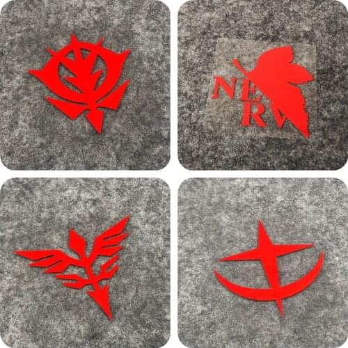 Cartoon Classic Cartoon Car Styling Decals Auto Rear Front Windshield Tail Sticker for Robot Solider Neo Zeon Army RACING