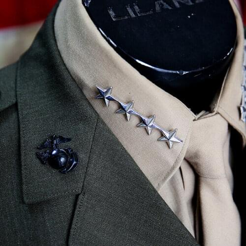 SET US ARMY OFFICER 4 STAR GENERAL RANK PIN &US MARINE CORPS INSIGNIA COLLAR PIN armyshop2008