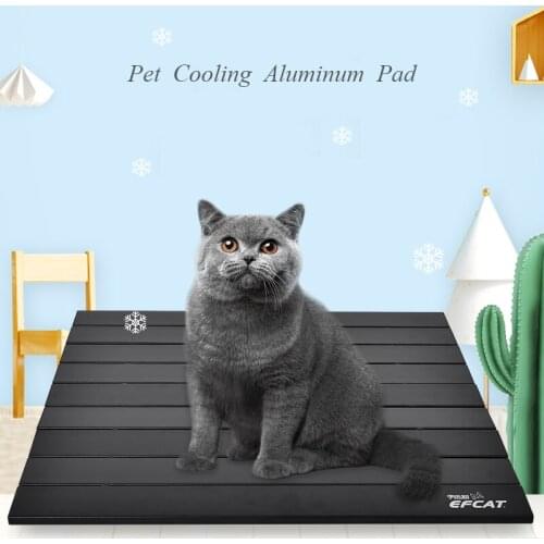 Pet Dog Cat Cooling Aluminum Pad Foldable Mat Cooling Supplies Bunny Pet Cat Cage Matching Equipment