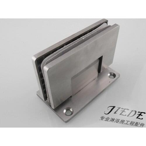 Genuine 202 stainless steel 90 bathroom clamp toughened glass door door hinge hinge solid bathroom clip