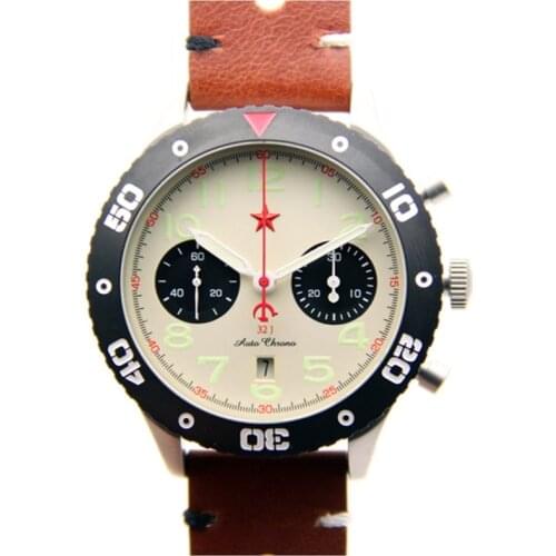 Luxury 1963 Mens Automatic Chronograph Watch Calendar TY2091 Movement Vintage Male Watches Army Pilot Mechanical Luminous Watch