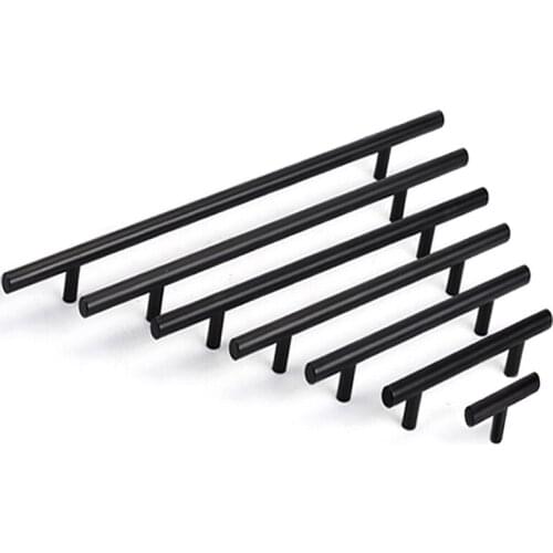 50-500mm Kitchen Door T Bar Straight Handle Knobs Cabinet Pull Diameter Stainless Steel Handles Furniture Hardware Door Pulls