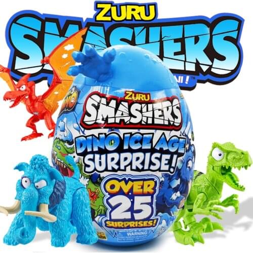 Smashers Dino Ice Age Surprise Egg By Zuru Collectible Anime Figure Toys Birthday Surprise Series Kids Gift