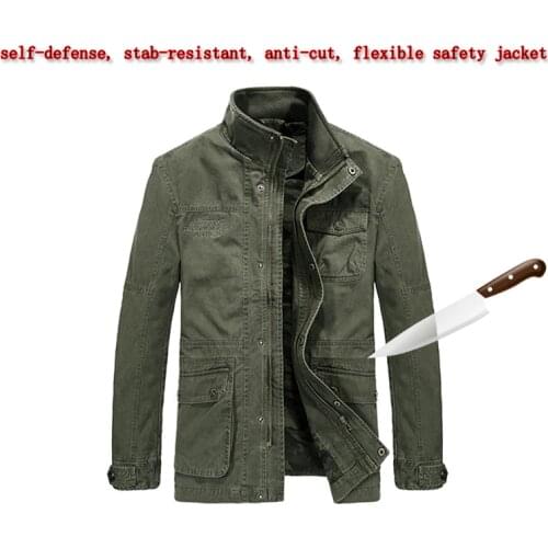 Self Defense Tactical Swat Police Gear Anti Cut Knife Cut Resistant Men Jacket Anti Stab Proof Military Security Clothin 2019new