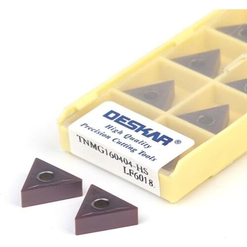 10Pcs TNMG160404-HS LF6018 TNMG160408 CNC Turning Tools Lathe Machining Carbide Insert Cut Semi-finishing Groove Type Authentic