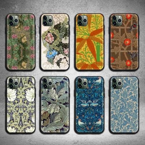 William Morris Art Pattern Phone Case For iphone 12 11 Pro Max Mini XS Max 8 7 6 6S Plus X 5S SE 2020 XR cover