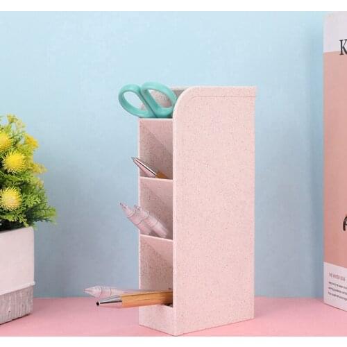 1pc Plastic Desk Organizer Desktop Office Pen Pencil Holder Makeup Storage Tray Pen Box Drawer Storage Office supplies