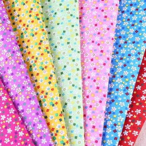 100*150cm Floral Printed Poplin Fabric Material for Sewing Womens Dress Children Clothes Cherry Blossoms Home Decoration Cloth