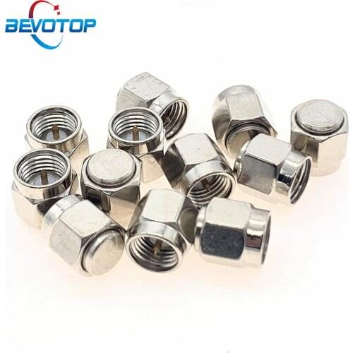 2pcs 1W 6GHz 50 ohm SMA Male RF Coaxial Termination Dummy Load Nickel Plated Cap Connectors Accessories