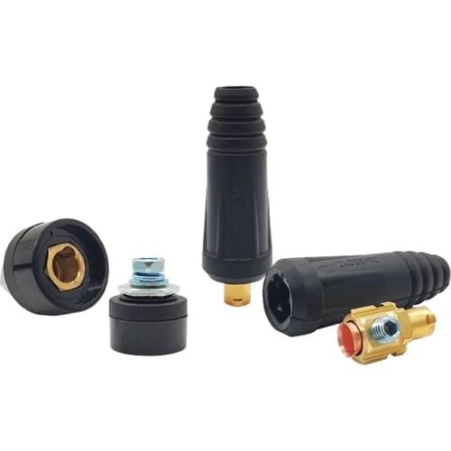 2pcs DKJ50-70 Welding Cable Male Connector Plug Welder Quick Fitting Male Cable Connector Plug Welding Machine 400A