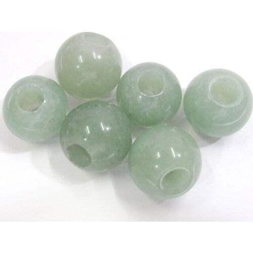 Natural 16*14MM Stone Quartz Crystal Round shape big hole Beads pendant for diy Jewelry making necklace earrings Bracelets 20pc