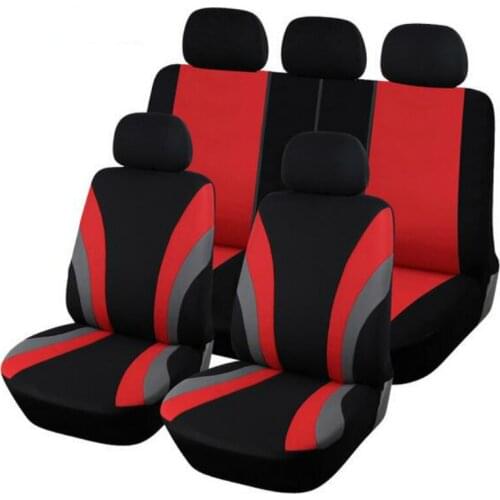 Car Seat Covers compatible airbag Universal Fit Front Rear Seat Full Cover Interior Accessories New red for kia honda Ford Alfa