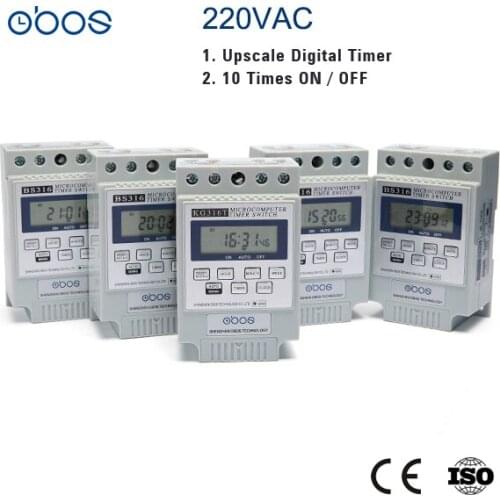 2018 digital timer switch 220V programmable with 10 times on/off per day/weekly time set range 1min-168H free shipping low price