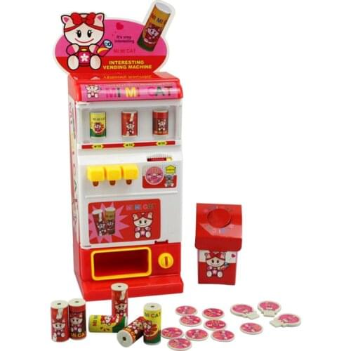 Children child play game toy electric vending machine automatic coin machine toys set