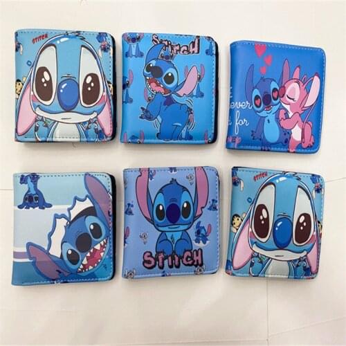Disney Stitch Cartoon children Purse Coin boy Bag Storage Clutch boy wallet girl bag Coin package holder ID Card