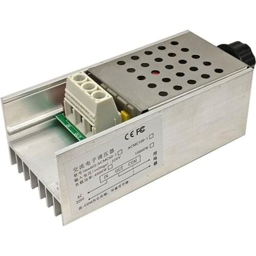 6000W imported high-power thyristor electronic voltage regulator dimming speed control temperature adjustment with shell