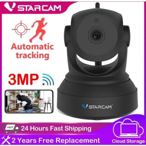 Vstarcam C24S 3MP HD Security IP Camera Wifi Camera Human Auto Tracking IR Night Vision Video Network CCTV Security Camera Black