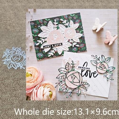 New Design Craft Metal stencil mold Cutting Dies rose flower leaf decoration scrapbook die cuts Album Paper Card Craft Embossing