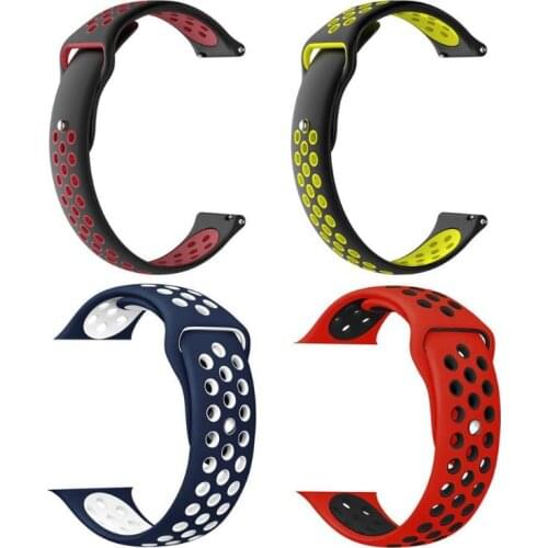 Soft Silicone Sport Strap Replacement Wristband Safety Softness Lightness and Durability for Huami/Ticwatch/Samsung Watch