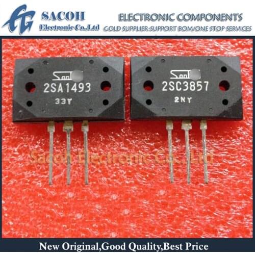 New Made in China 5Pairs(10PCS)/Lot 2SA1493 A1493 + 2SC3857 C3857 MT-200 Silicon NPN + PNP Audio amplifier transistor