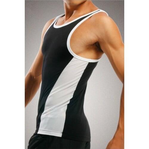 New man pure cotton slim sexy halter top for sports and leisure tank