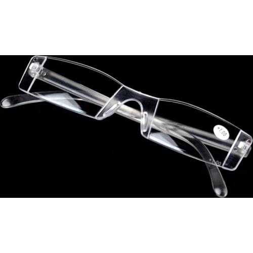 Frameless Reading Glasses Resin Lens Ultralight Presbyopia Eyeglasses Woman Man Spectacles +1.0 +1.5 +2.0 +2.5 +3.0 +3.5 +4.0