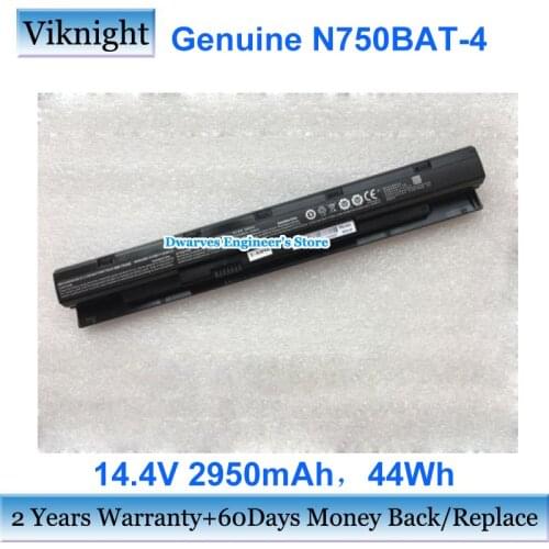 Genuine N750BAT-4 Battery 6-87-N750S-4EB1 14.4V 2950mAh For Clevo N750S N750WU 6-87-N750S-3CF1 6-87-N750S-4EB2 6-87-N750S-31C00