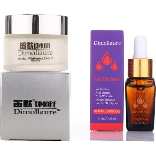 Dimollaure Retinol whitening cream +Kojic acid serum Vitamin Remove Freckle melasma pigment Melanin sunburn Acne scar brown Spot
