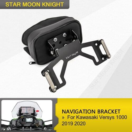 Motorcycle Front Phone Stand Holder Phone GPS Navigaton Plate Bracket for Kawasaki Versys 1000 Versys1000 2019 2020
