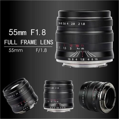 Brightin star 55mm F1.8 Full frame camera lens Fixed MF Manual Focus for Nikon Z Canon EOS RF Z6 Z7 SONY E Mirrorless Cameras