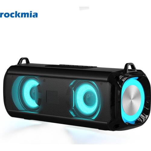 LED Flashing Light Portable Outdoor Loundspeaker 1500mAh Subwoofer Bluetooth 5.0 Support Micro SD