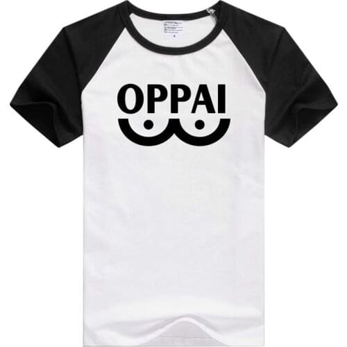 FOR letter Oppai short sleeve casual Men Women T-shirt Comfortable Tshirt Cool Print Tops Fashion GA981