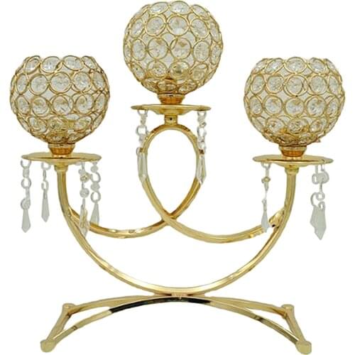 Hollow Mosaic Glass Candle Holder Candlestick Stand Wedding Home