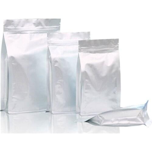 Aluminum Foil Self Seal Bag Zipper Ziplock Packing Bag For Food Tea Eco-friendly Kitchen Supplies 50pcs/Lot