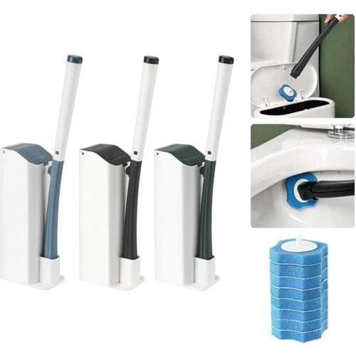 Toilet Brush Long Handle Cleaning Brush Tools For Toilet Set Disposable Dropshipping Bathroom Cleaning WC Household Tool D3N7