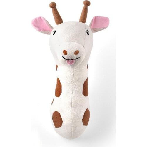 Nordic 3D Stuffed Animal Wall Mount Pendant Plush Toys for Children Bedroom Decoration Chrismtas Birthday Gift