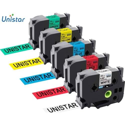 Unistar TZe-251 24mm Tape Compatible with Brother Label Maker TZ Laminated Label Tape TZe-251 TZe-451 TZe-551 TZe-651 TZe-751