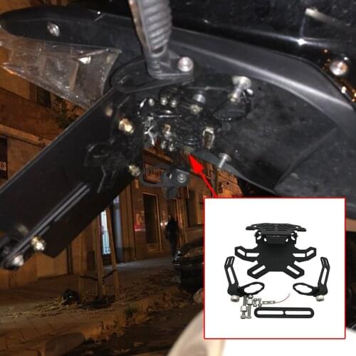 Universal Motorcycle License Plate Holder LED Light Mounting bracket For KAWASAKI Z125 Z250 Z300 Z750 Z800 Z900 Z1000 Z1000SX