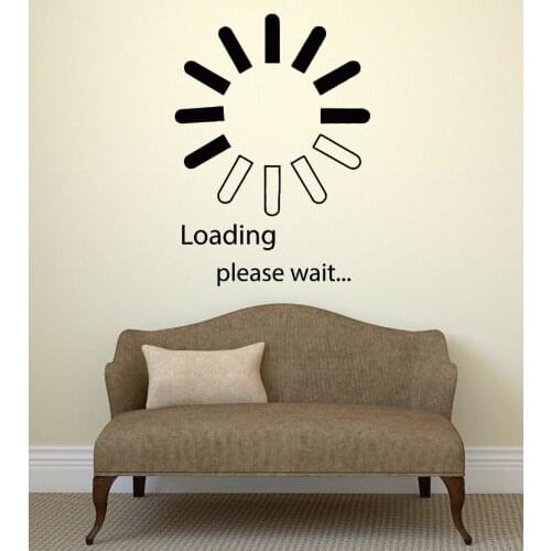 YOYOYU Wall Decal Loading Vinyl Wall Sticker Gamer Video Game Art Removeable Computer PC Play Room Decoration Poster YO346