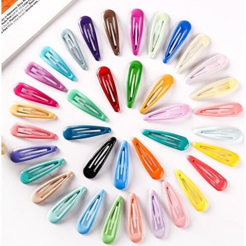 10/20/30/40 New Women Girls Cute Colorful Waterdrop Shape Hairpins Sweet Hair Clips Barrettes Slid Clip Fashion Hair Accessories