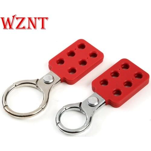 Lockout Hasp 1'' 1.5'' hasp ,aluminium body , scissor action 25mm 38mm dia jaws, red plastic coated