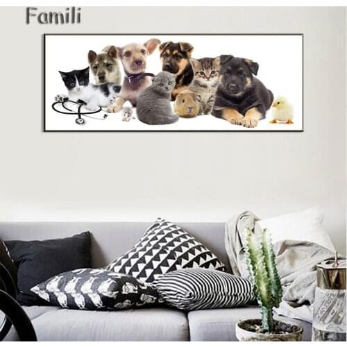 Animal Dog Art Canvas Poster Wall Painting Fashions Picture Modern Home Prints Kids Room Decor No Frame,carte pokemon